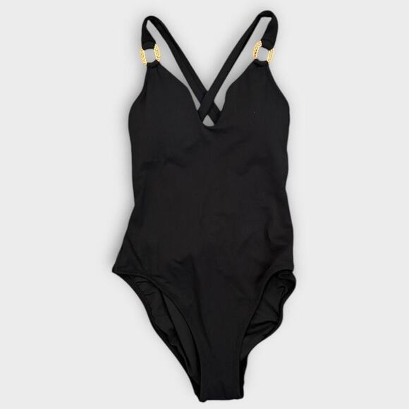 Robin Piccone Margot Lace-Up Back One-Piece Swimsuit Size 4 - Picture 8 of 8